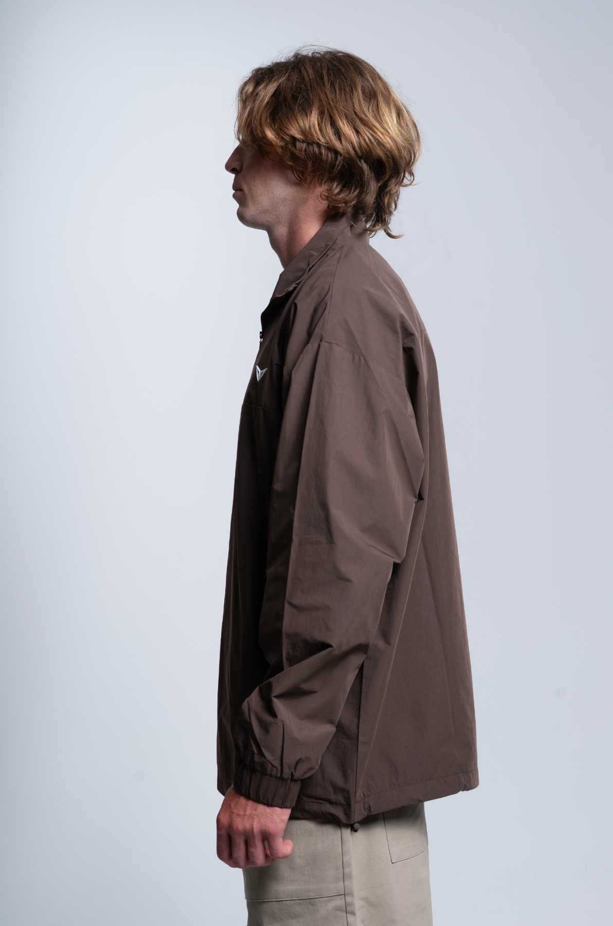Dark Brown Quarter-Zip Windbreaker – ARBORN