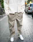 Light Gray Wide-Leg Pants