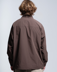 Dark Brown Quarter-Zip Windbreaker
