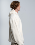 Cream Sherpa Full-Zip Hoodie