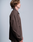 Dark Brown Quarter-Zip Windbreaker