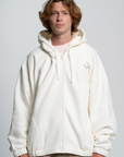 White Full-Zip Hoodie