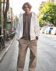 Light Gray Wide-Leg Pants