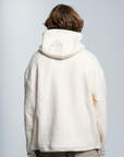 Cream Sherpa Full-Zip Hoodie