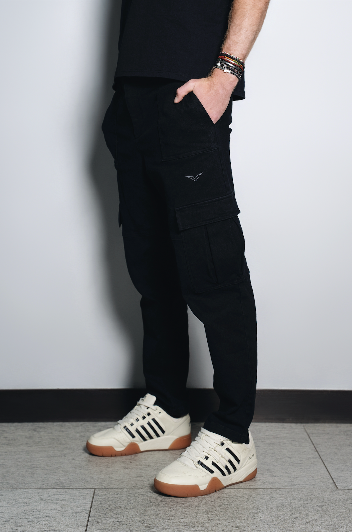 Black Casual Cargo Pants