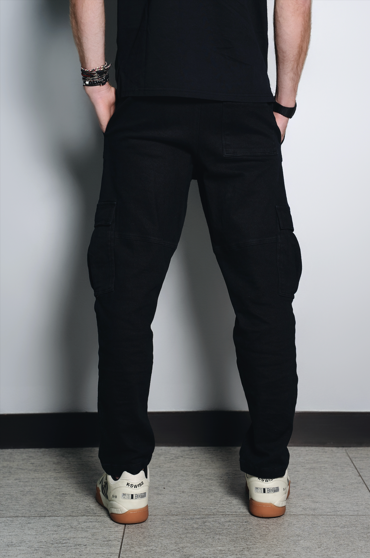 Black Casual Cargo Pants
