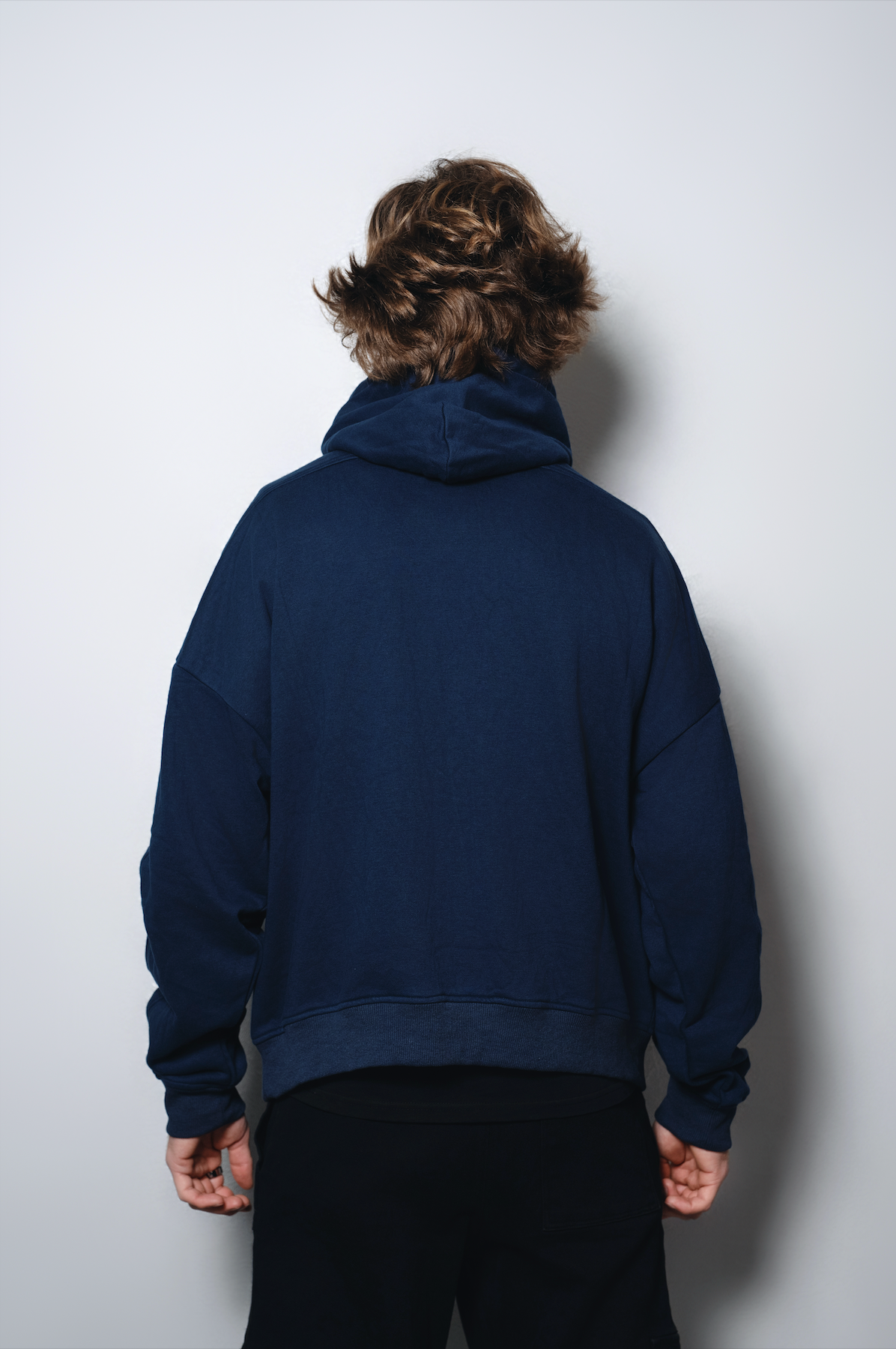 Blue Casual Loose Hoodie