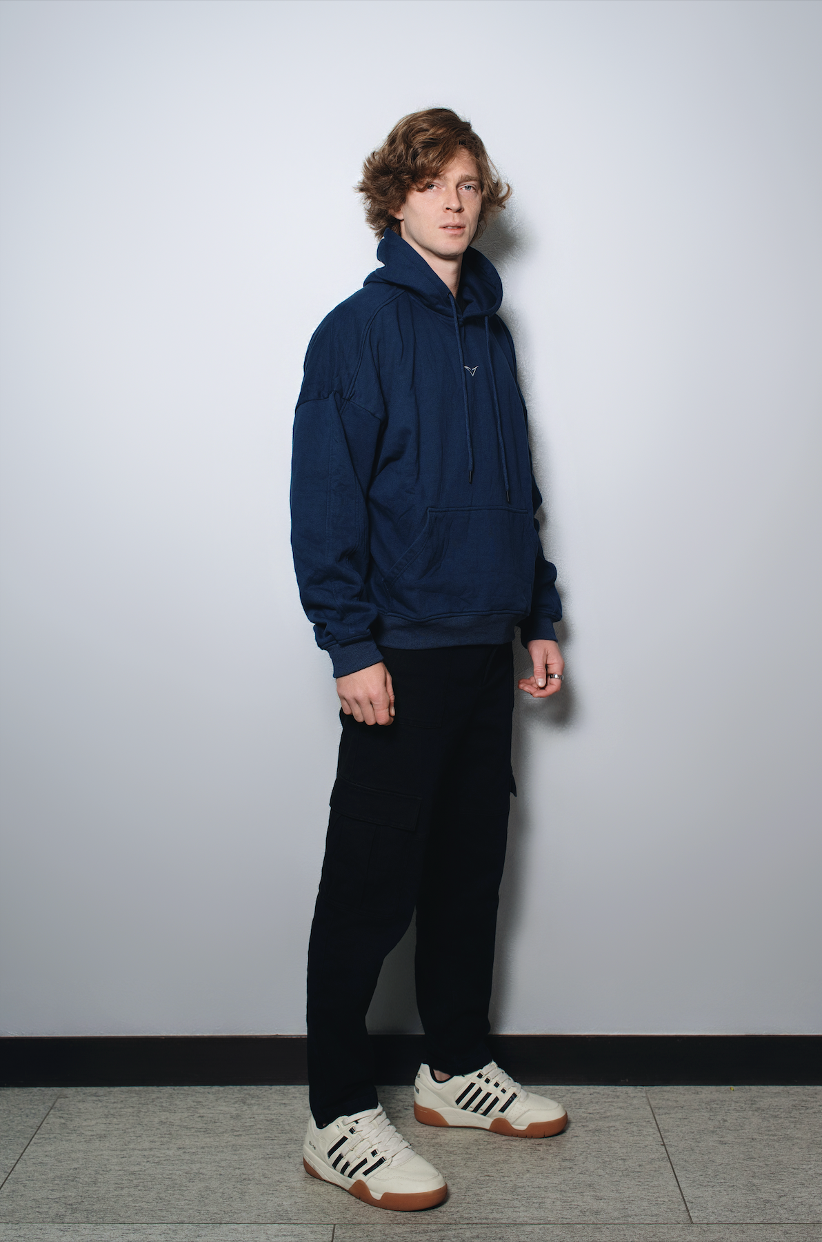 Blue Casual Loose Hoodie