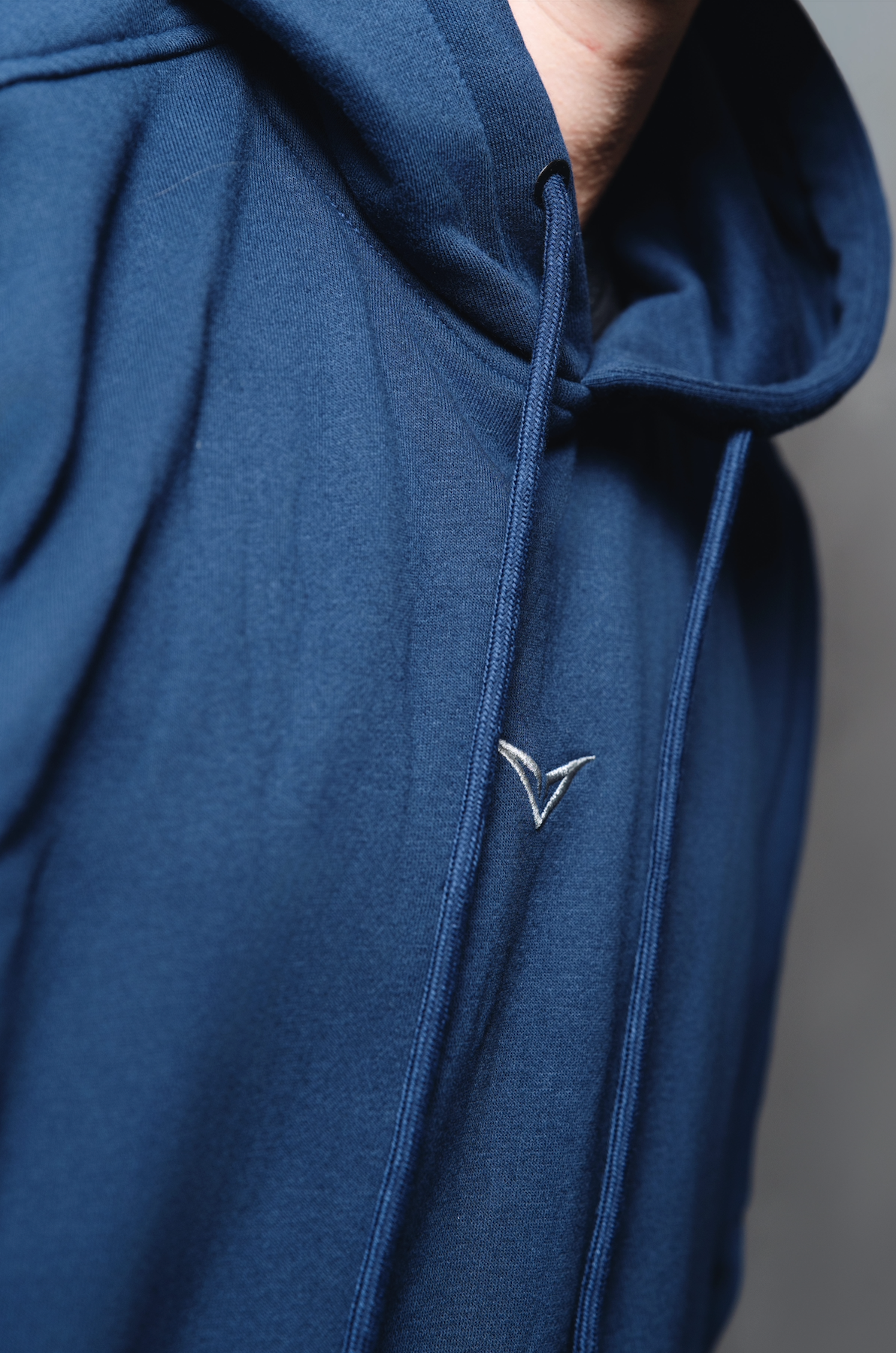 Blue Casual Loose Hoodie