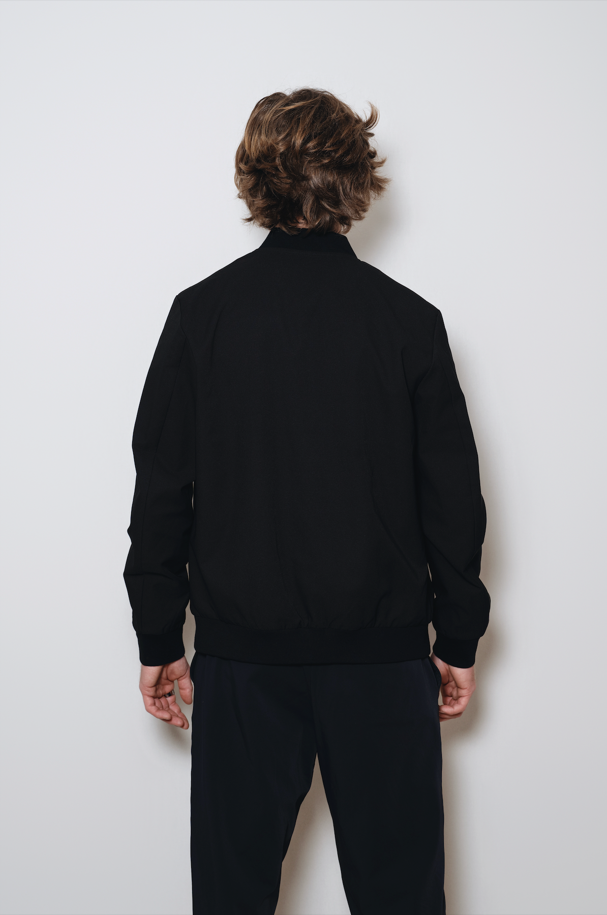 Black Casual Zip Jacket